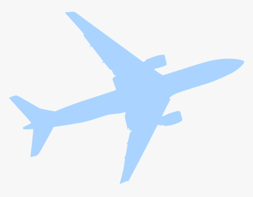 Airplane Clipart Turbine - Airplane Silhouette Blue Png, Transparent Png, Free Download