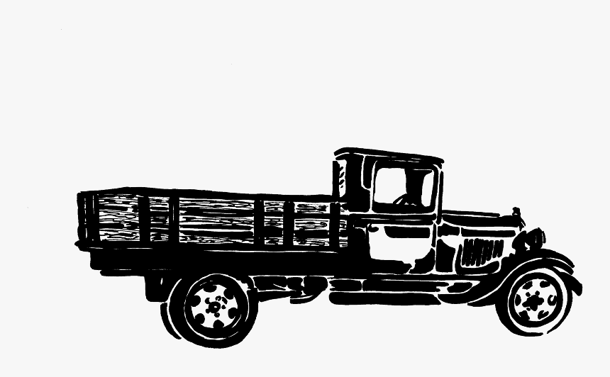 Of An Old Fashioned Truck Full Of Produce To Illustrate - Pickup Truck, HD Png Download, Free Download