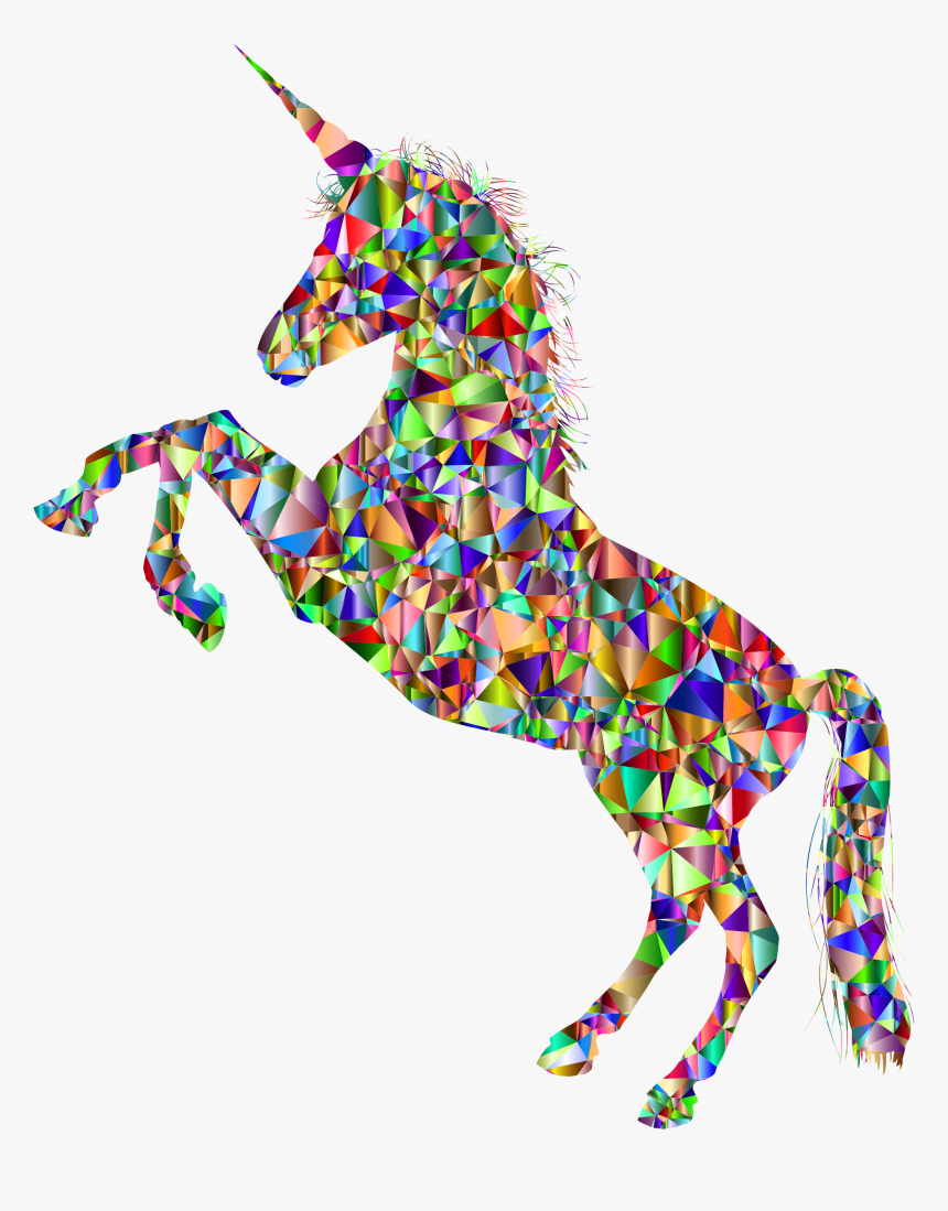 Horse Unicorn Silhouette Computer Icons Legendary Creature - Unicorn Silhouette Rainbow, HD Png Download, Free Download