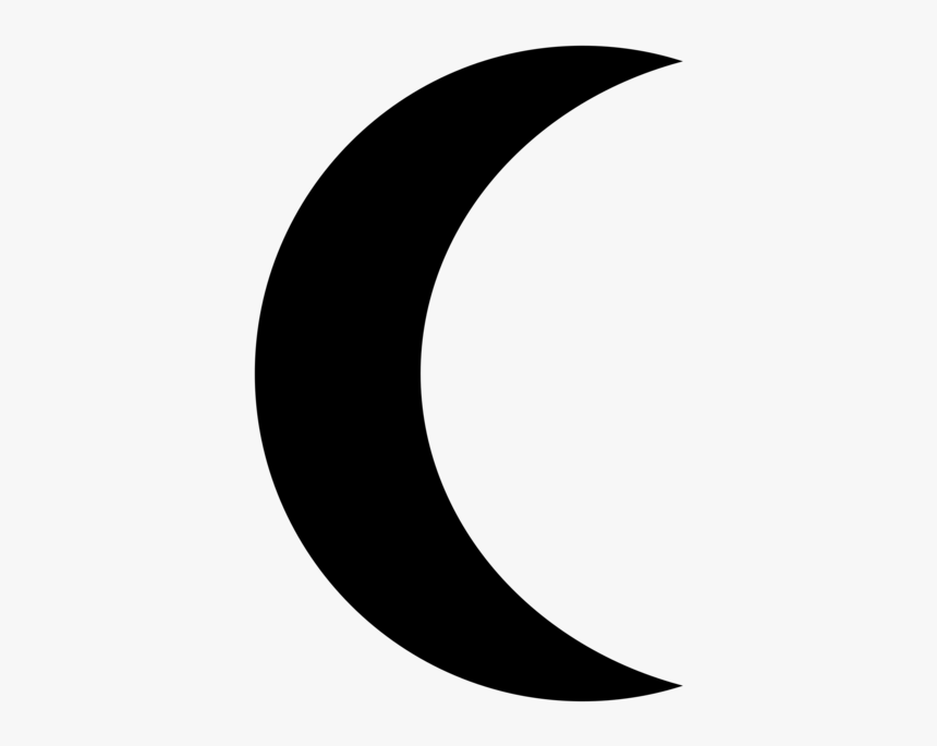 Angle,monochrome Photography,symbol - Moon Silhouette Png, Transparent Png, Free Download