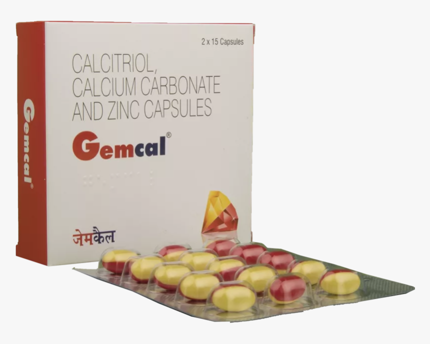 Gemcal Capsule Price Buy Online Medicine India Gemcal - Gemcal Capsule, HD Png Download, Free Download