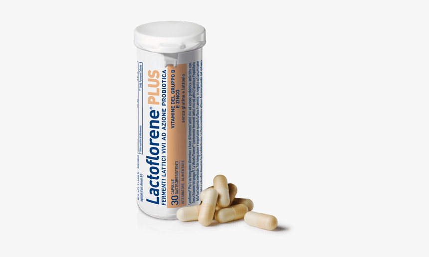 Lactoflorene Plus Capsule Tubo Montefarmaco - Lactoflorene Plus 30cps, HD Png Download, Free Download