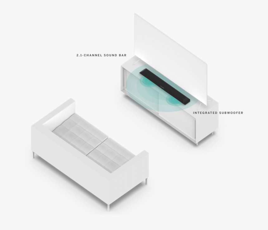 Vizio Sb362an-f6 Illustration - Vizio Soundbar Built In Subwoofer, HD Png Download, Free Download