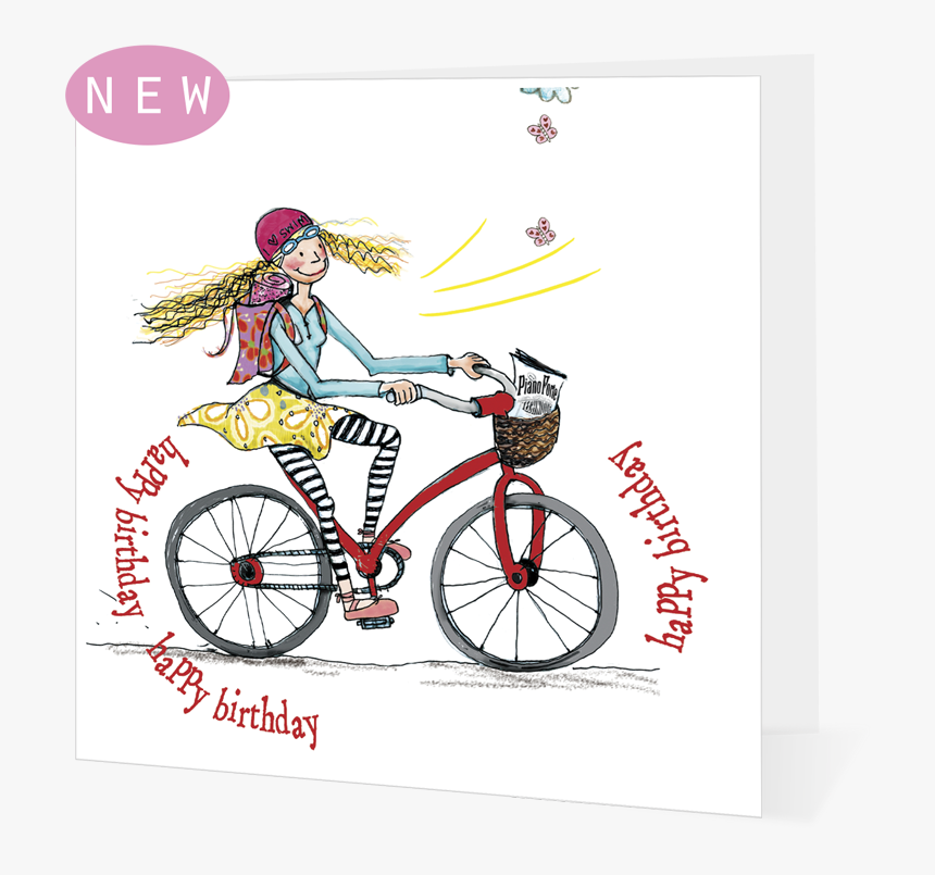 Happy Birthday Girl Cycling - Happy Birthday To A Cyclist, HD Png Download, Free Download