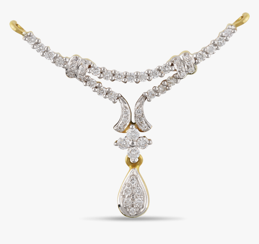 Buy Diamond Mangalsutra Online Best Mangalsutra Designs - Necklace, HD Png Download, Free Download