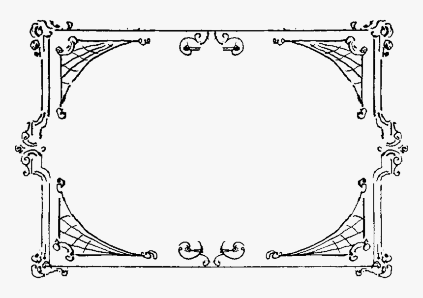Craft Supply Frame Border Clipart Decorative Scrapbooking - Flourish Swirl Frame, HD Png Download, Free Download