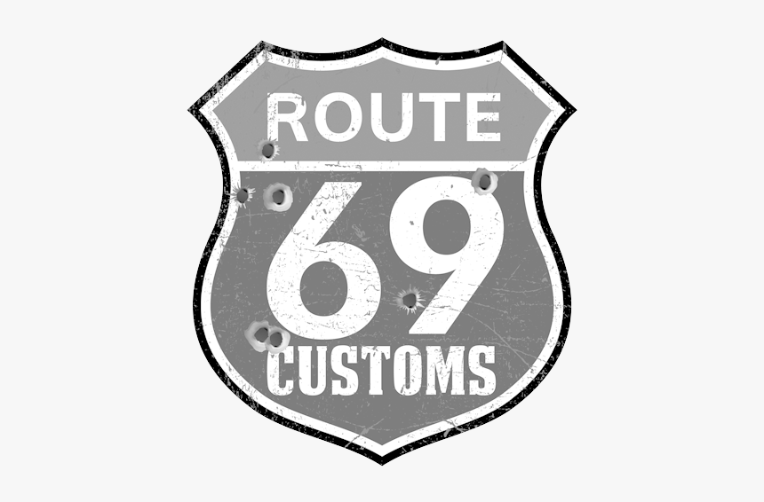 Route 69 Customs Logo B/w - Emblem, HD Png Download, Free Download