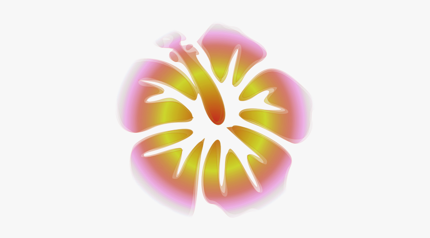 Decorative Flower With Glowing Effect - Common Hibiscus, HD Png Download, Free Download