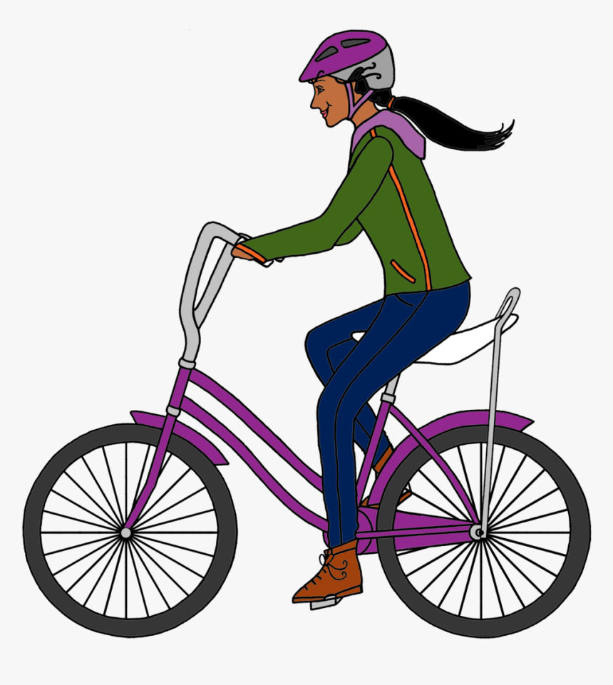 Girl On A Schwinn Color 1 - Kickbike Proper Height Of Handlebar, HD Png Download, Free Download