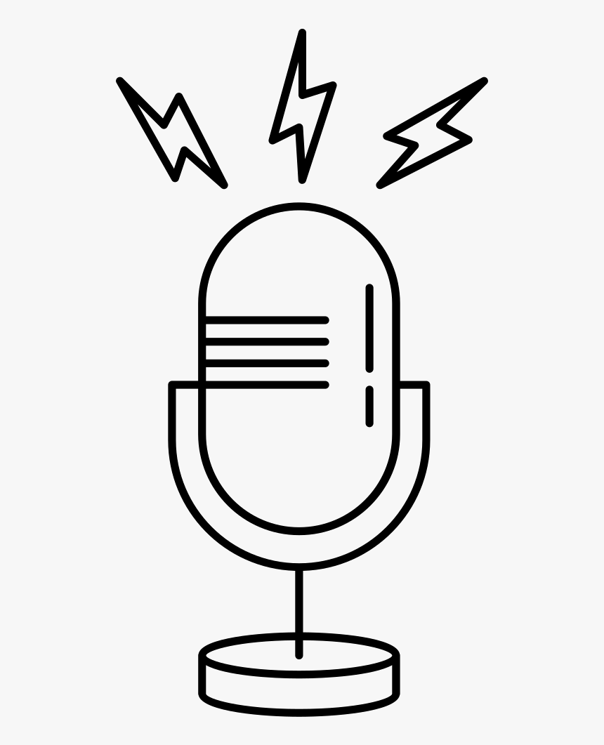 Microphone Outline Png, Transparent Png, Free Download