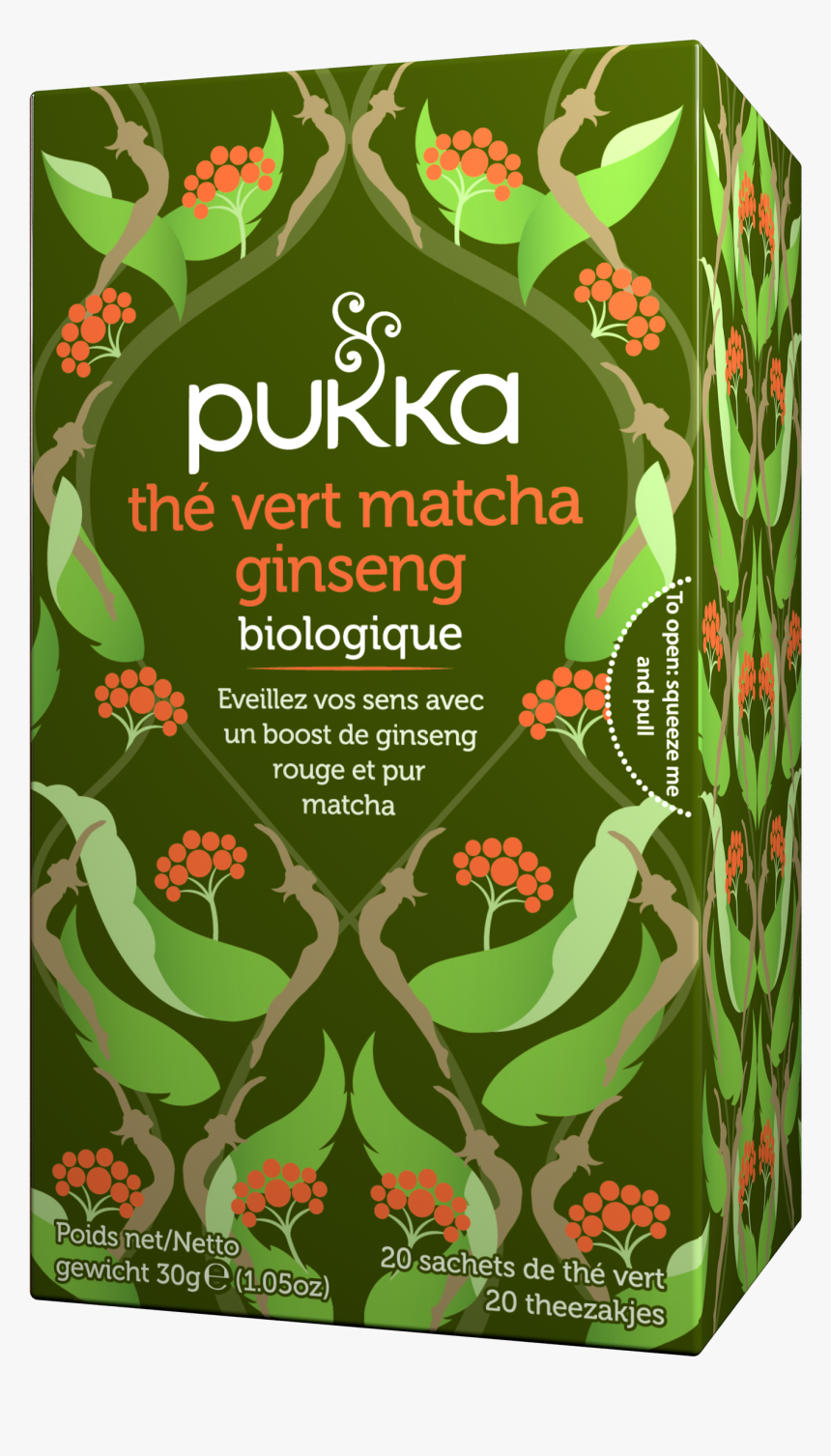 Image Of Thé Vert Matcha Ginseng - Pukka Tea Ginseng Matcha Green, HD Png Download, Free Download