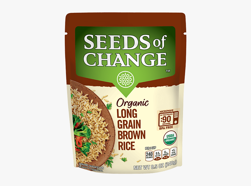 Long Grain Brown Rice - Seeds Of Change, HD Png Download, Free Download