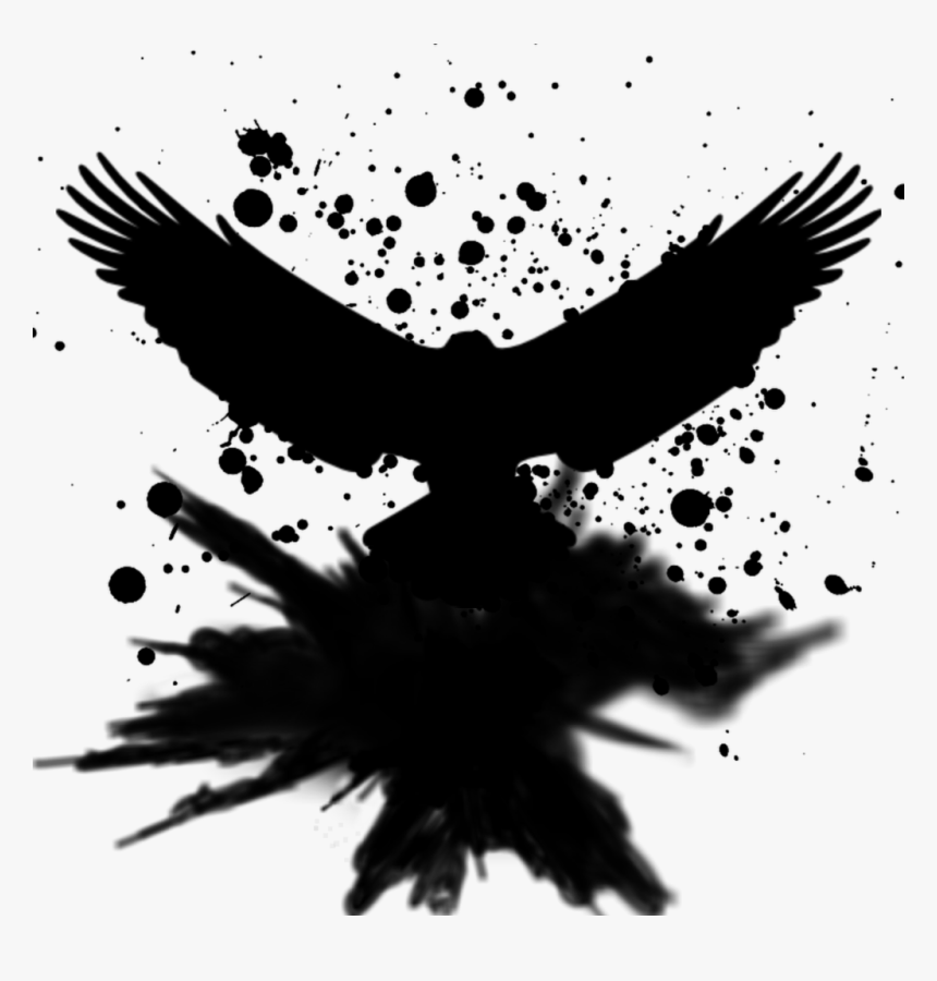 #silhouette #splash #smock #eagle - Paint Splash Png Black, Transparent Png, Free Download