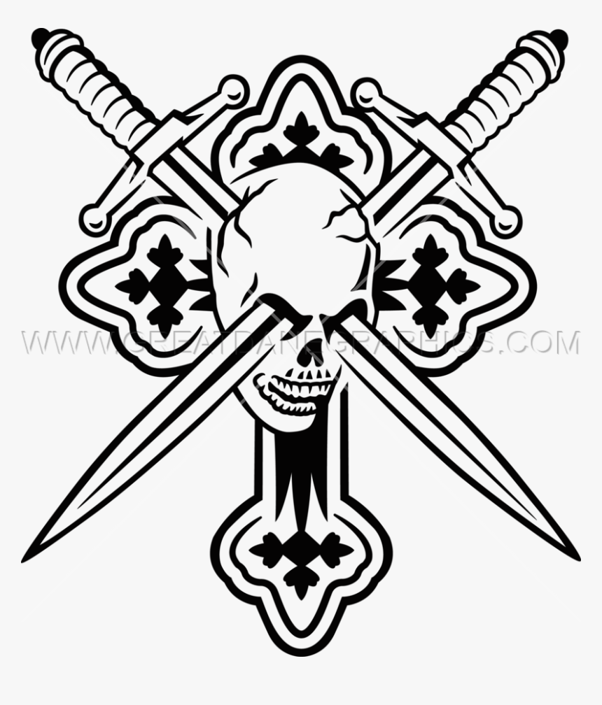 Cross Swords Clipart Picture Transparent Skulls, Cross, - Skull Swords Png, Png Download, Free Download