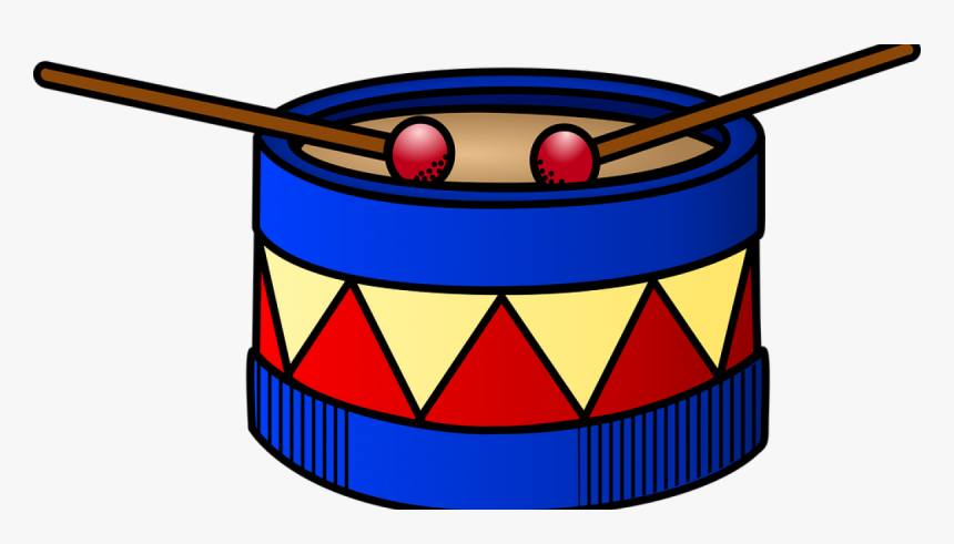 Blue Drum With Red And Yellow Triangles - Drum Clipart, HD Png Download, Free Download
