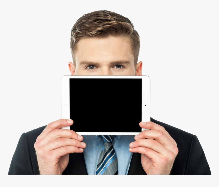 Men With Tablet - Portable Network Graphics, HD Png Download, Free Download