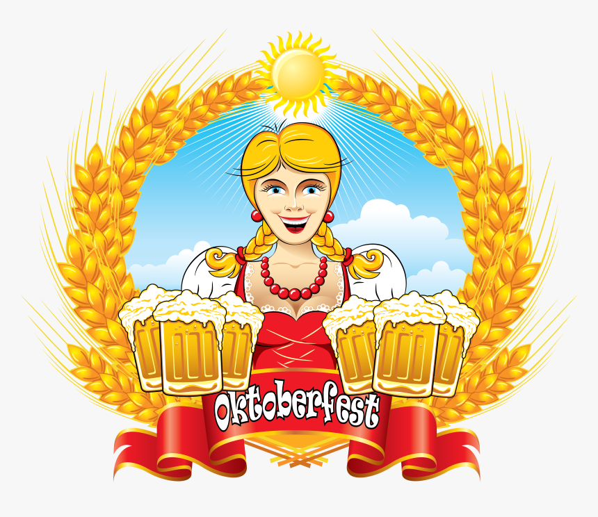 Octoberfest Lady Clipart Transparent , Png Download - Oktoberfest Beer Girl Png, Png Download, Free Download