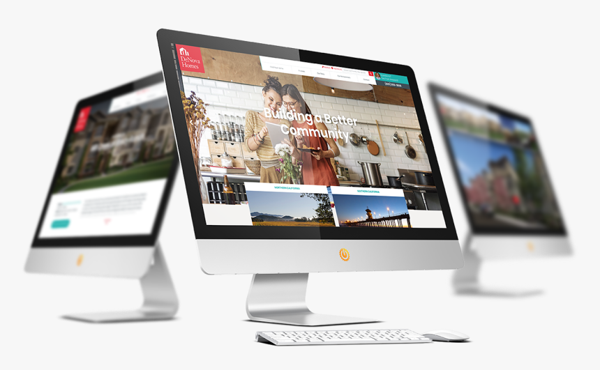 Homefiniti Websites For Home Builders - Imac Mockup With Keyboard, HD Png Download, Free Download