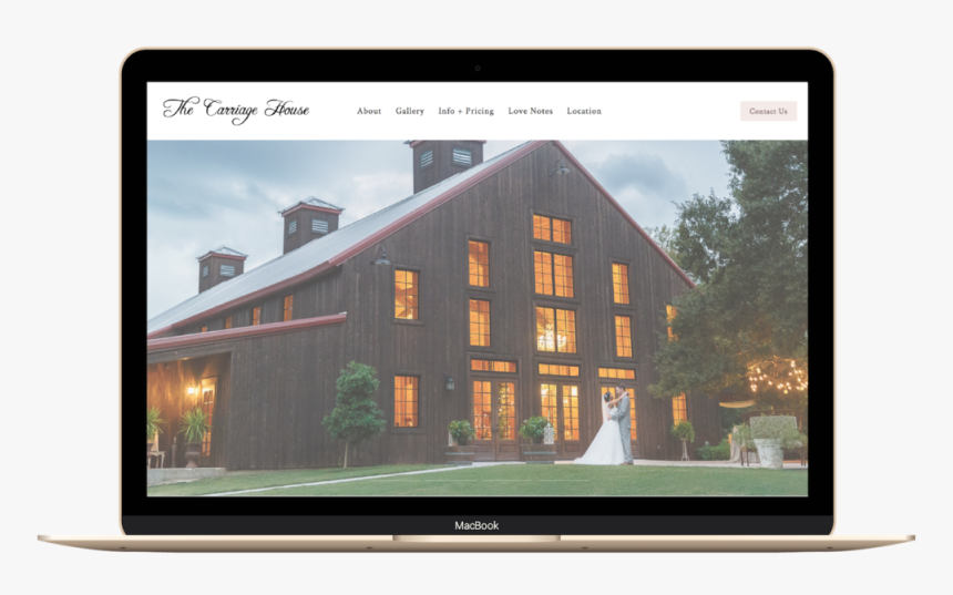 Wedding Venue Website Design Example Built On Squarespace - Carriage House Houston, HD Png Download, Free Download