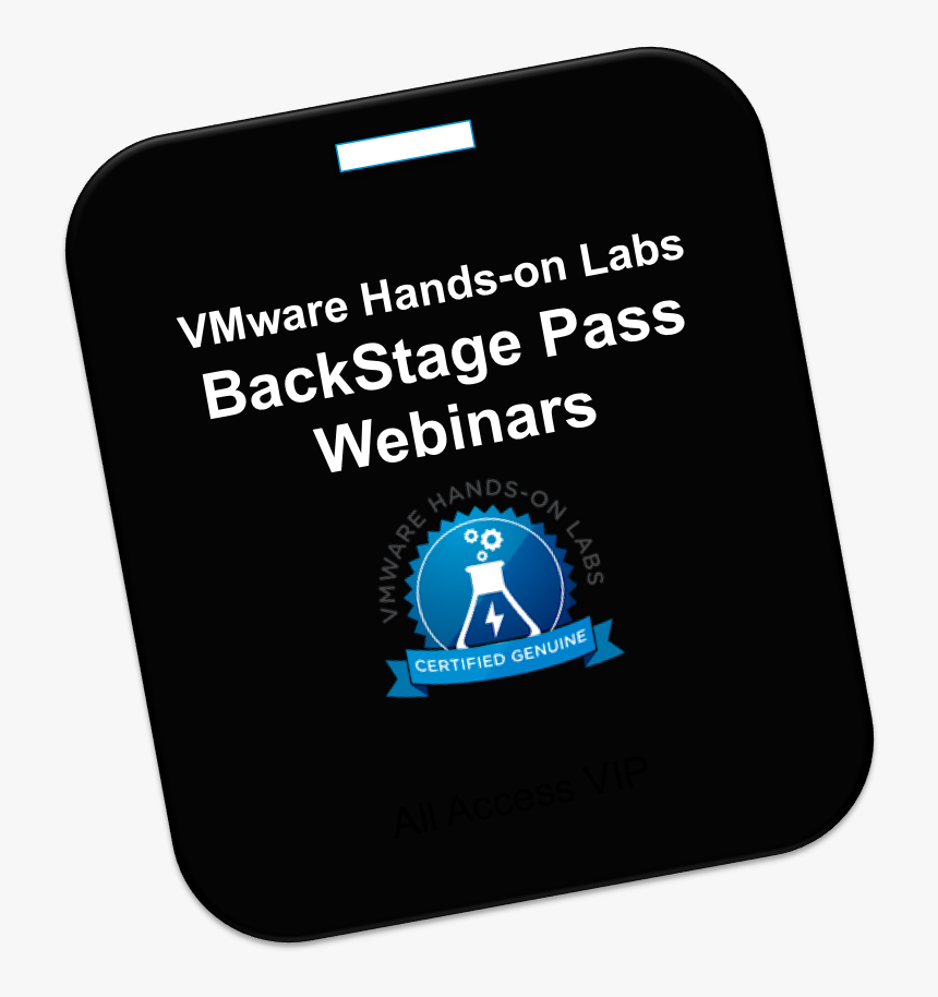 Webinar Series Vmware Hands-on Labs Backstage Pass - Jackass, HD Png Download, Free Download