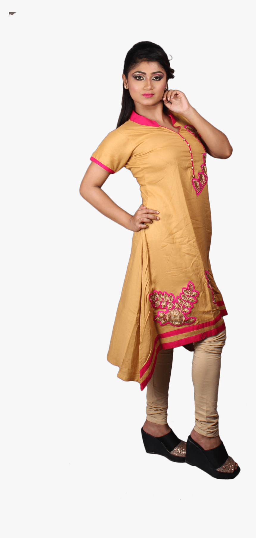 Cotton Embroidered Kurti - Photo Shoot, HD Png Download, Free Download