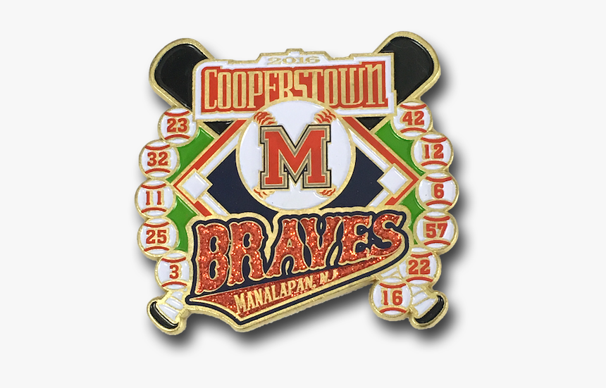 Cooperstown Die Struck Pin, With Red Glitter - 2 Inch Cooperstown Trading Pins, HD Png Download, Free Download