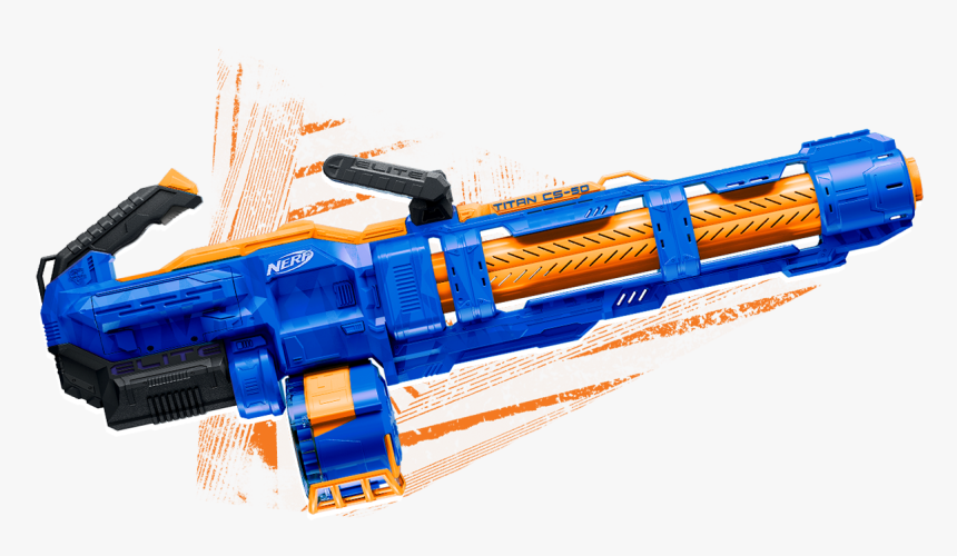 Blaster - Nerf Gun Elite Titan Blue Background, HD Png Download, Free Download