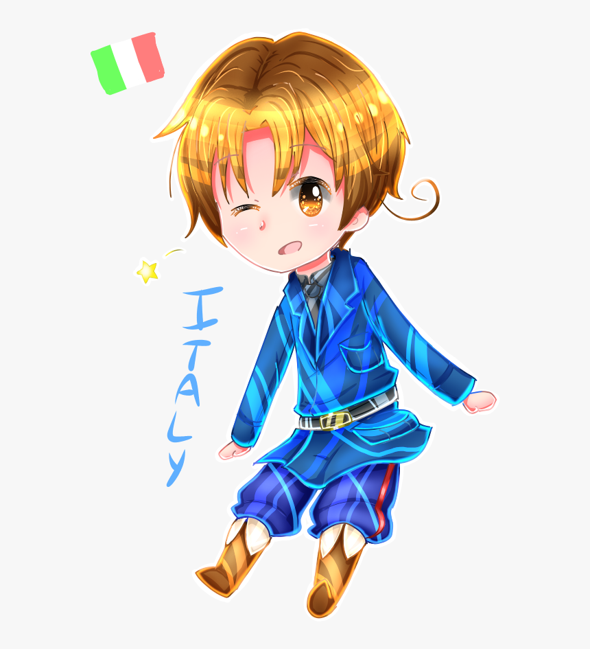 Chibi Italy Hetalia - Cartoon, HD Png Download, Free Download