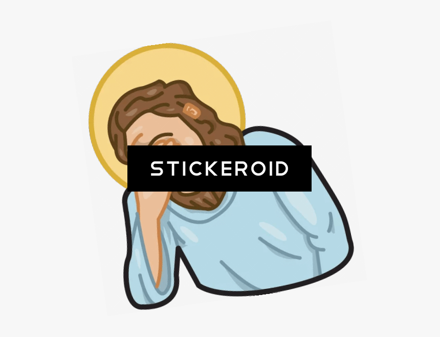 Jesus Facepalm Gesture Reaction Иссус Лицоладонь Лобхлоп - Stickers Face Palm, HD Png Download, Free Download