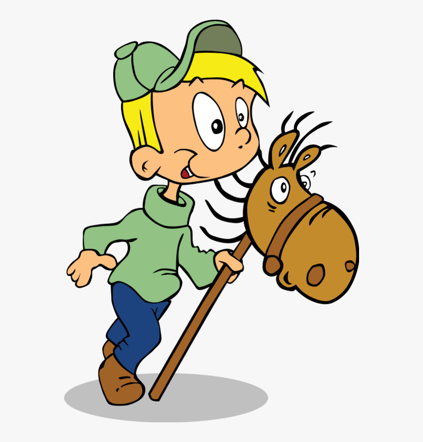 Boy On Toy Horse - Girl On Rocking Horse Clipart Png, Transparent Png, Free Download