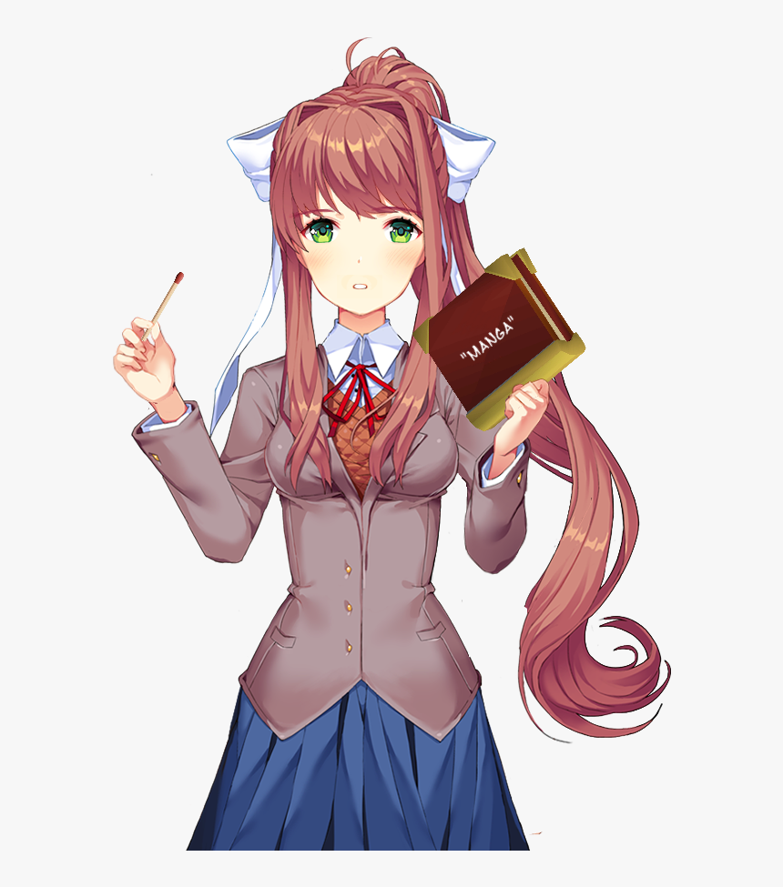 Doki Doki Literature Club Monika, HD Png Download, Free Download