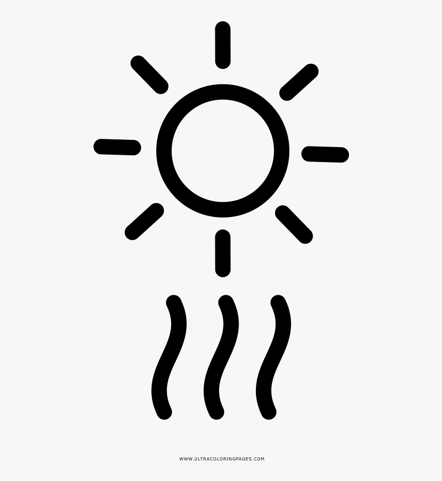 Heat Wave Coloring Page - Clip Art Heat Wave, HD Png Download - kindpng.