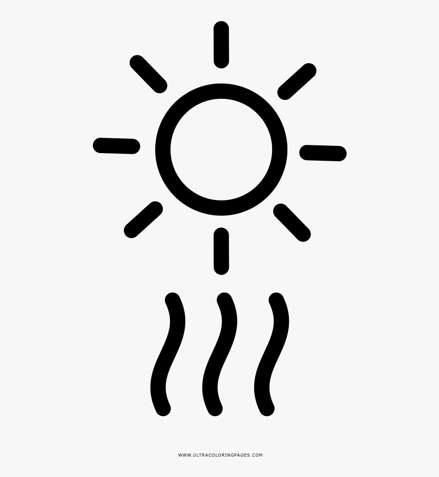 Heat Wave Coloring Page - Clip Art Heat Wave, HD Png Download, Free Download