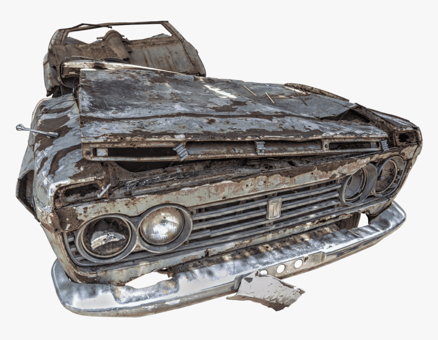 Old Broken Car Png, Transparent Png, Free Download