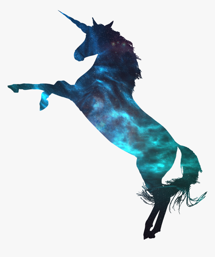 8 Unicornios Espaciais , Png Download - Dessin De Licorne En Noir, Transparent Png, Free Download