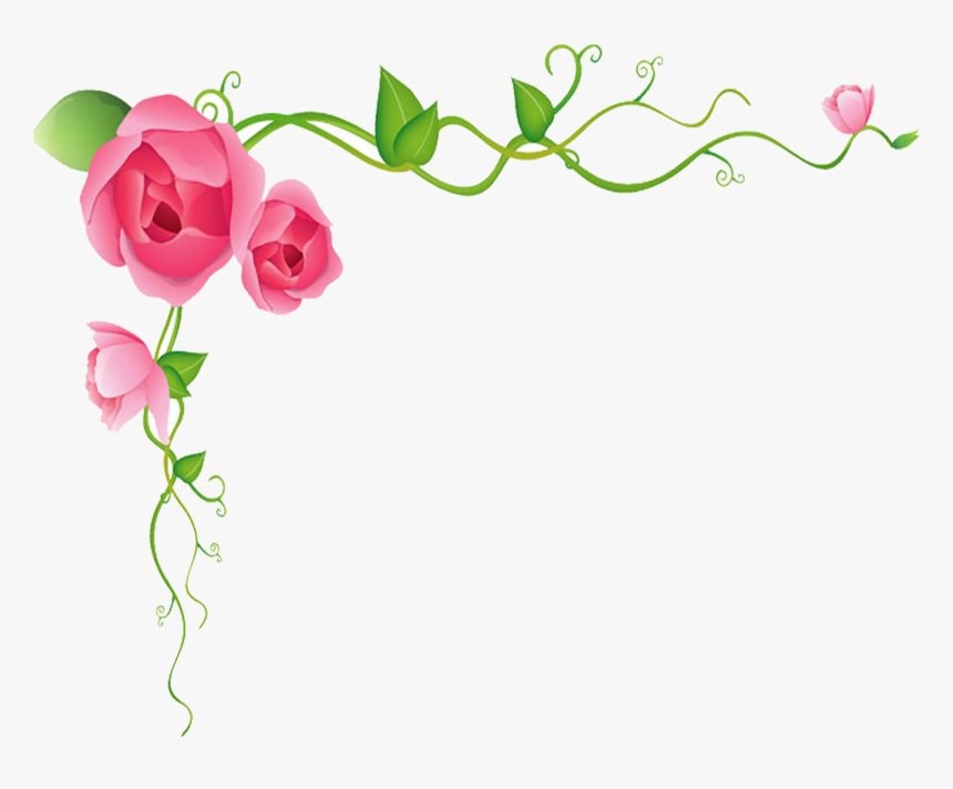 Flower Chalk Art Png - Png Flower Corner Background, Transparent Png, Free Download