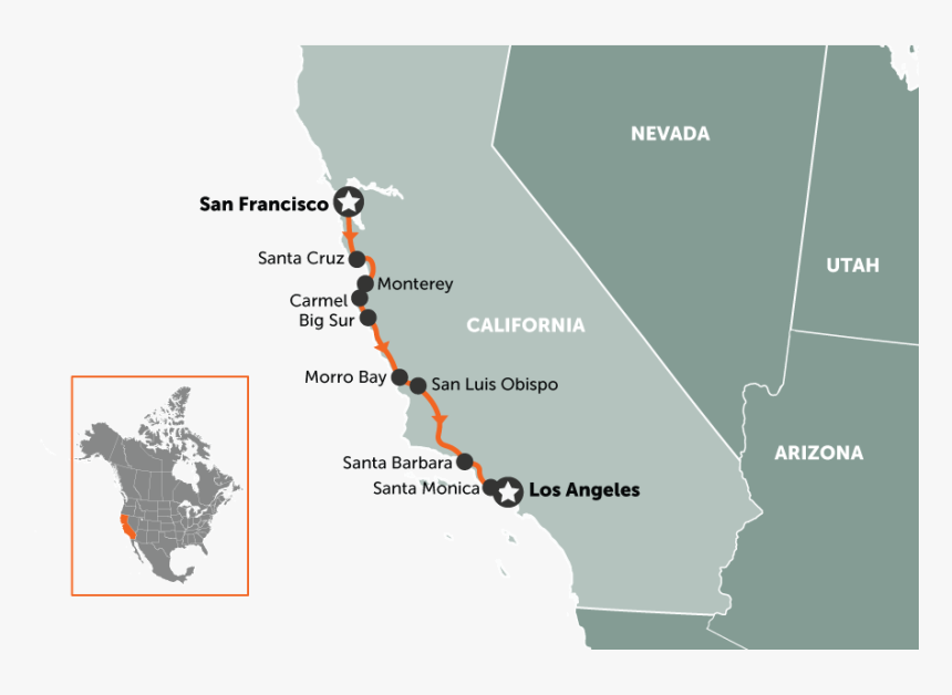The Pacific Coast Highway - National Parks West Of Usa, HD Png Download, Free Download