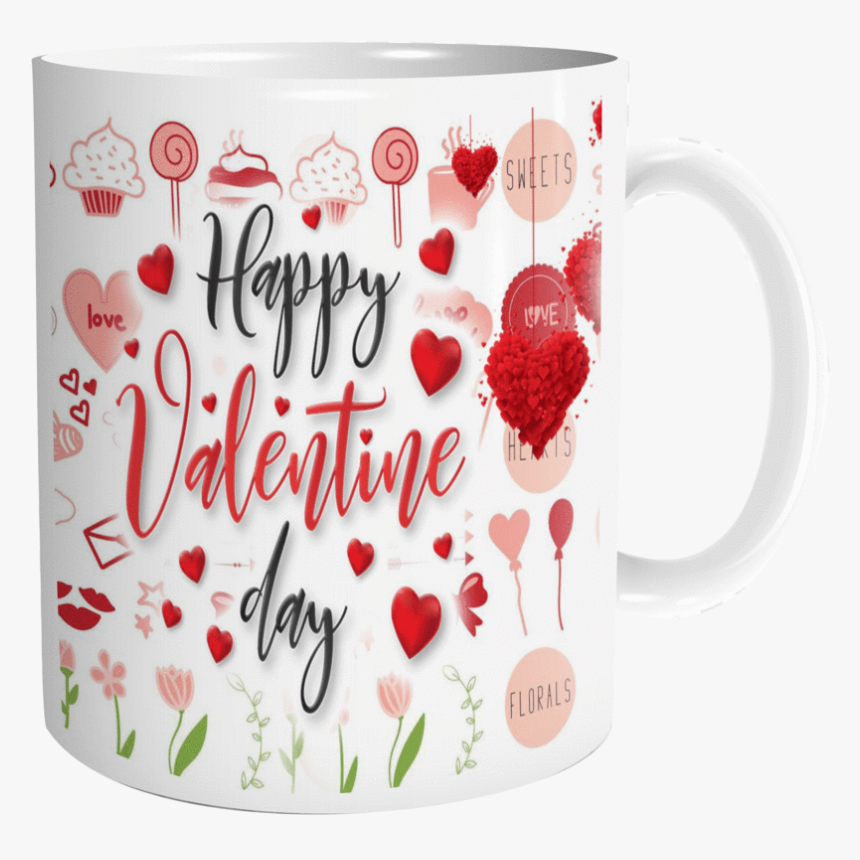 Happy Valentines Day Coffee Mug - Coffee Cup, HD Png Download, Free Download