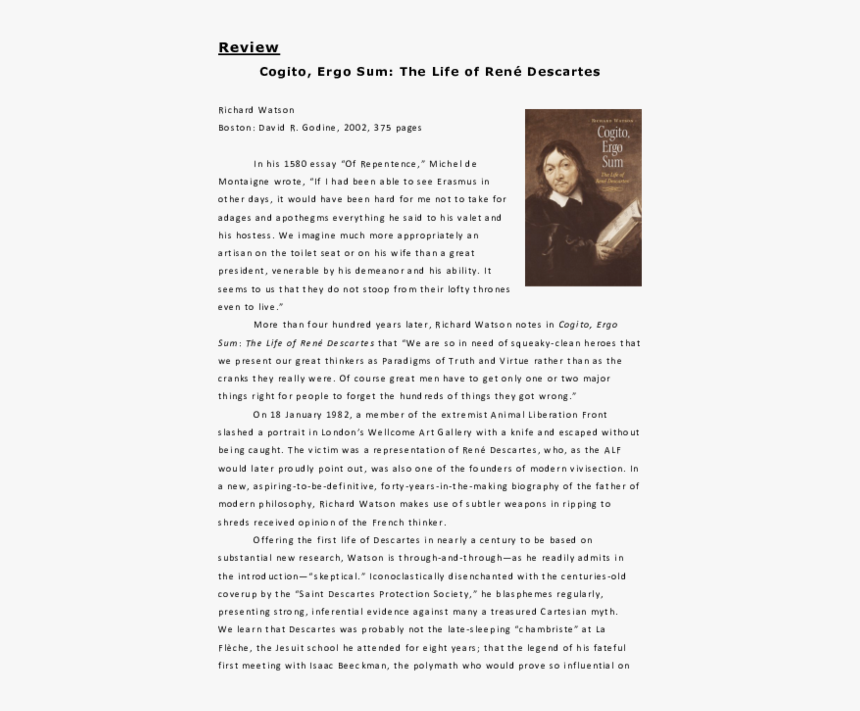 Portrait Of René Descartes, HD Png Download, Free Download