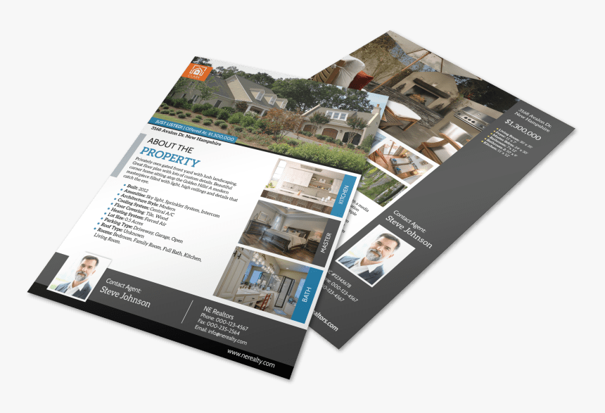 New Hampshire Real Estate Just Listed Flyer Template - Flyer, HD Png Download, Free Download