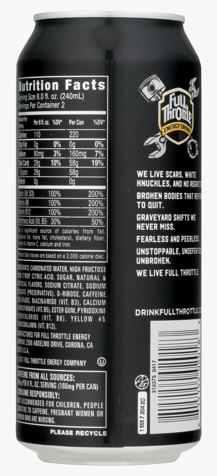 Full Throttle Energy Drink Png , Png Download, Transparent Png, Free Download