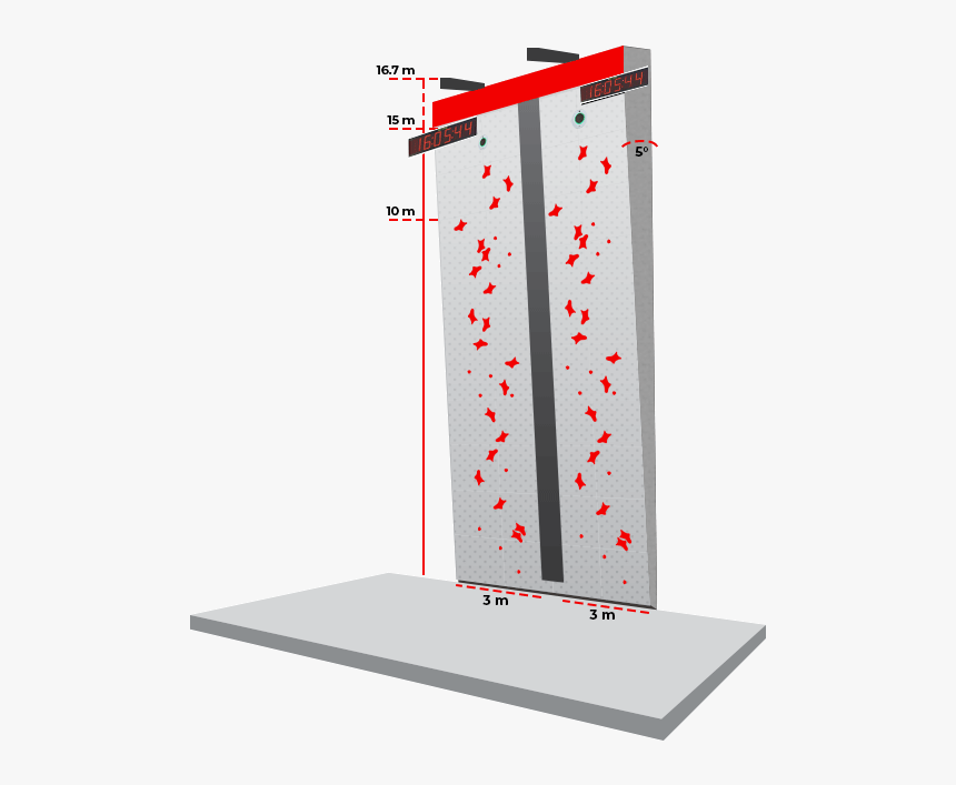 Speed Climbing Wall Sketch - Speed Climbing Route Map, HD Png Download, Free Download