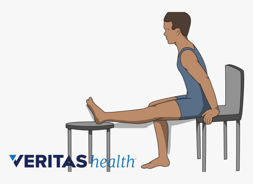 Illustration Of The Seated Hamstring Stretch - Sitting Chair Hamstring Stretch, HD Png Download, Free Download