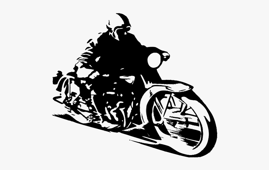 Motorbike, Moto, Motorcycle - Vintage Moto Clipart Black And White, HD Png Download, Free Download