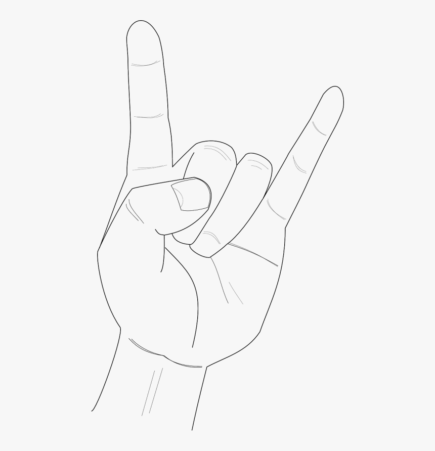 Heavy Metal Horns Music - Gambar Tangan Metal Animasi, HD Png Download, Free Download