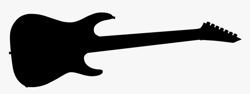 Electric Guitar Silhouette Png, Transparent Png, Free Download