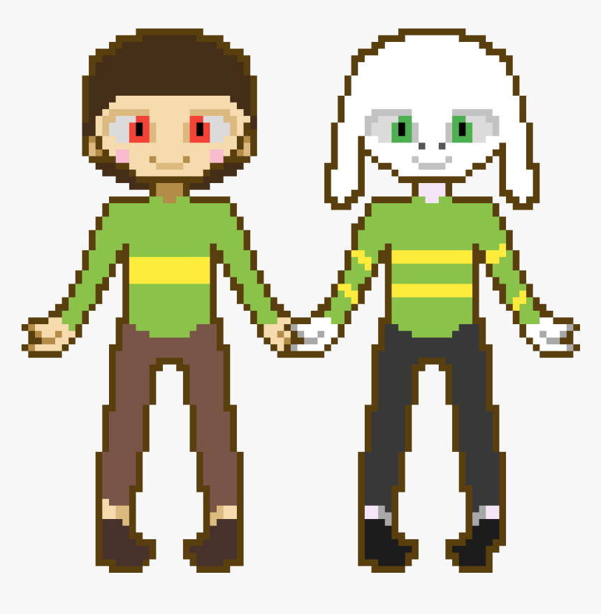 Chara & Asriel {brokensoul} , Png Download - Cartoon, Transparent Png, Free Download