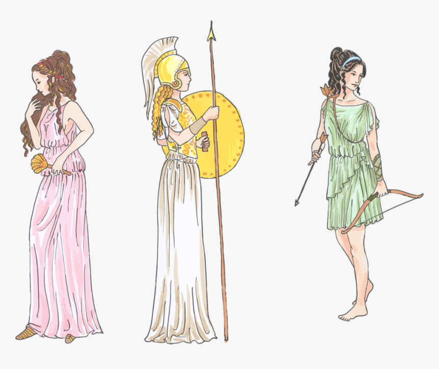 Zeus Clipart Illustration - Athena Greek Goddess Drawing, HD Png Download, Free Download