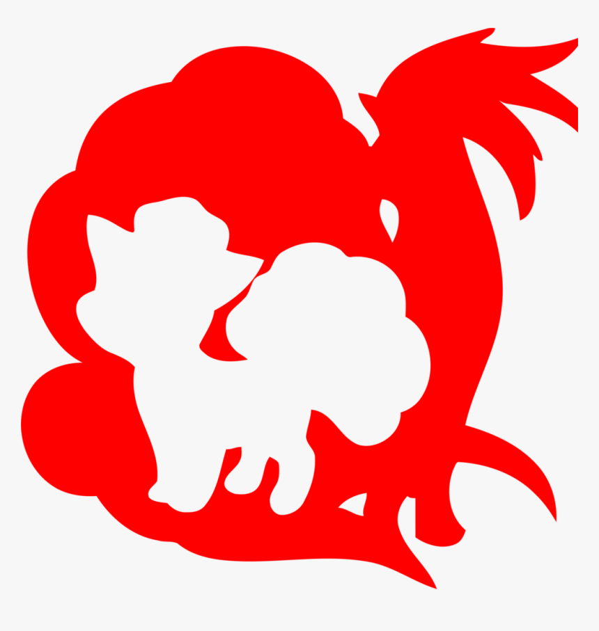 Ninetails With Vulpix Cutout - Vulpix Silhouette, HD Png Download, Free Download