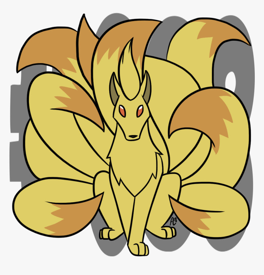 038 Ninetales - Cartoon, HD Png Download, Free Download